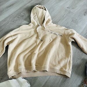 Beige Hooded Sweatshirt